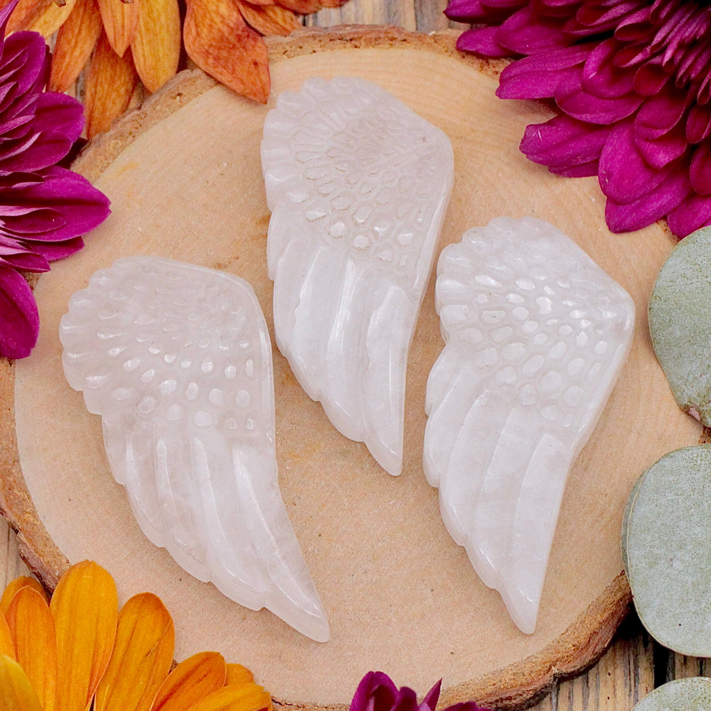 Quartz Angel Wing Carving