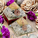 Rainbow Moonstone Orgone Pyramid