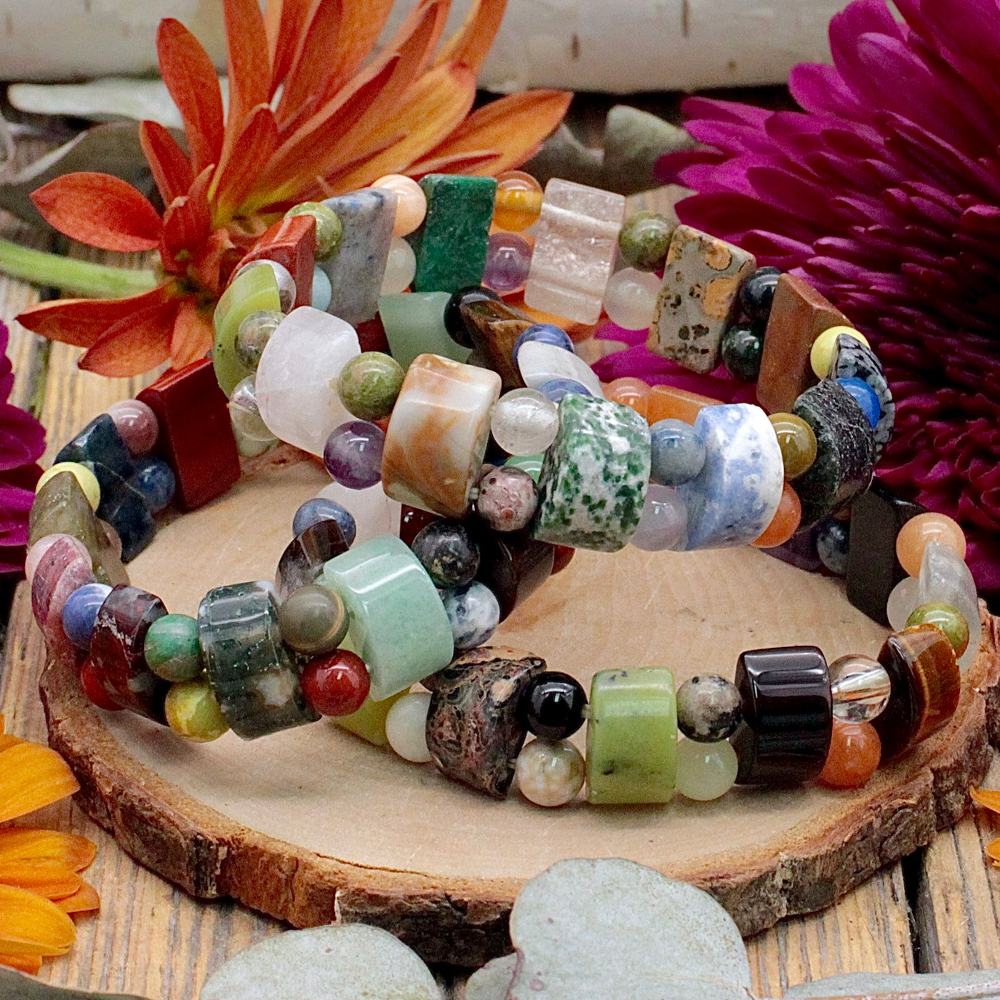 Sacred Stone Mix Dot and Dash Bracelet