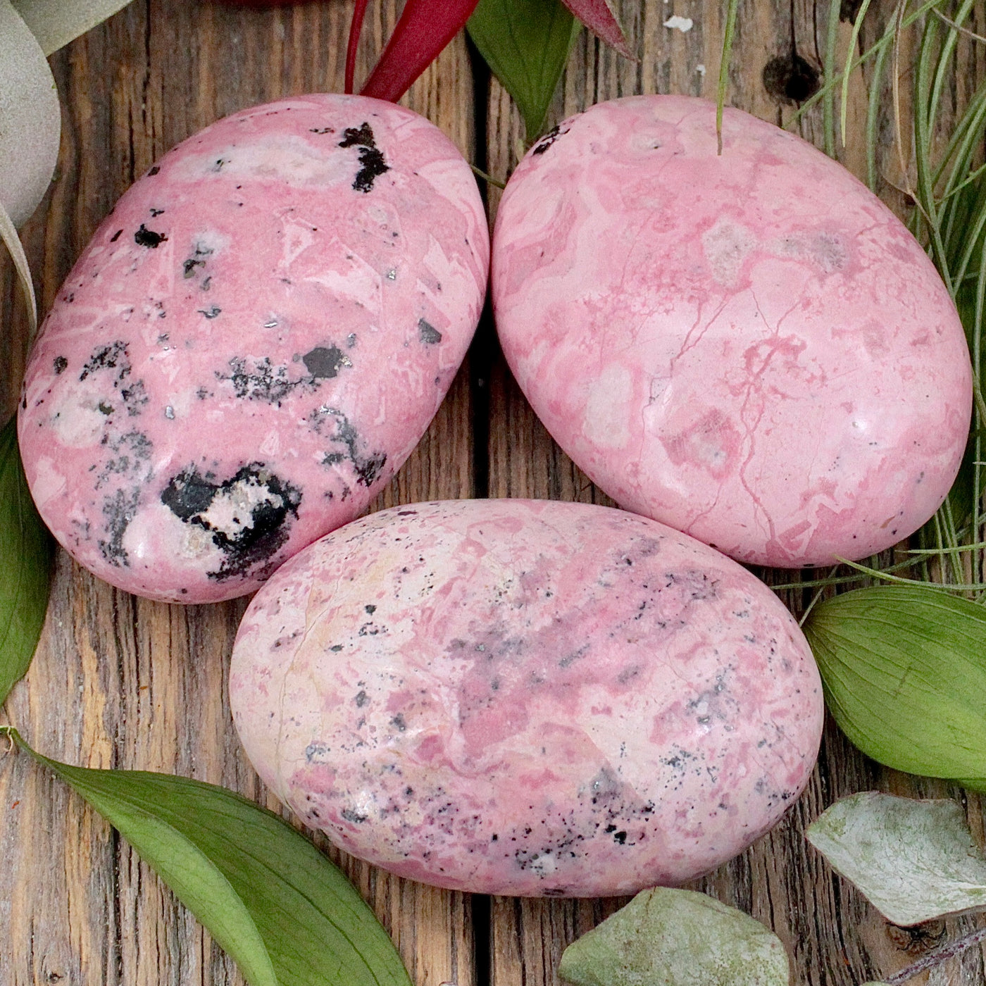 Rhodonite Palm Stone