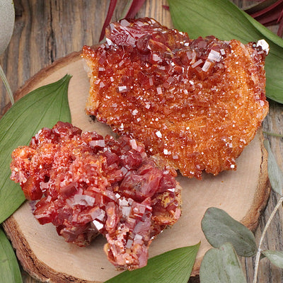 Vanadinite on Baryte Specimen