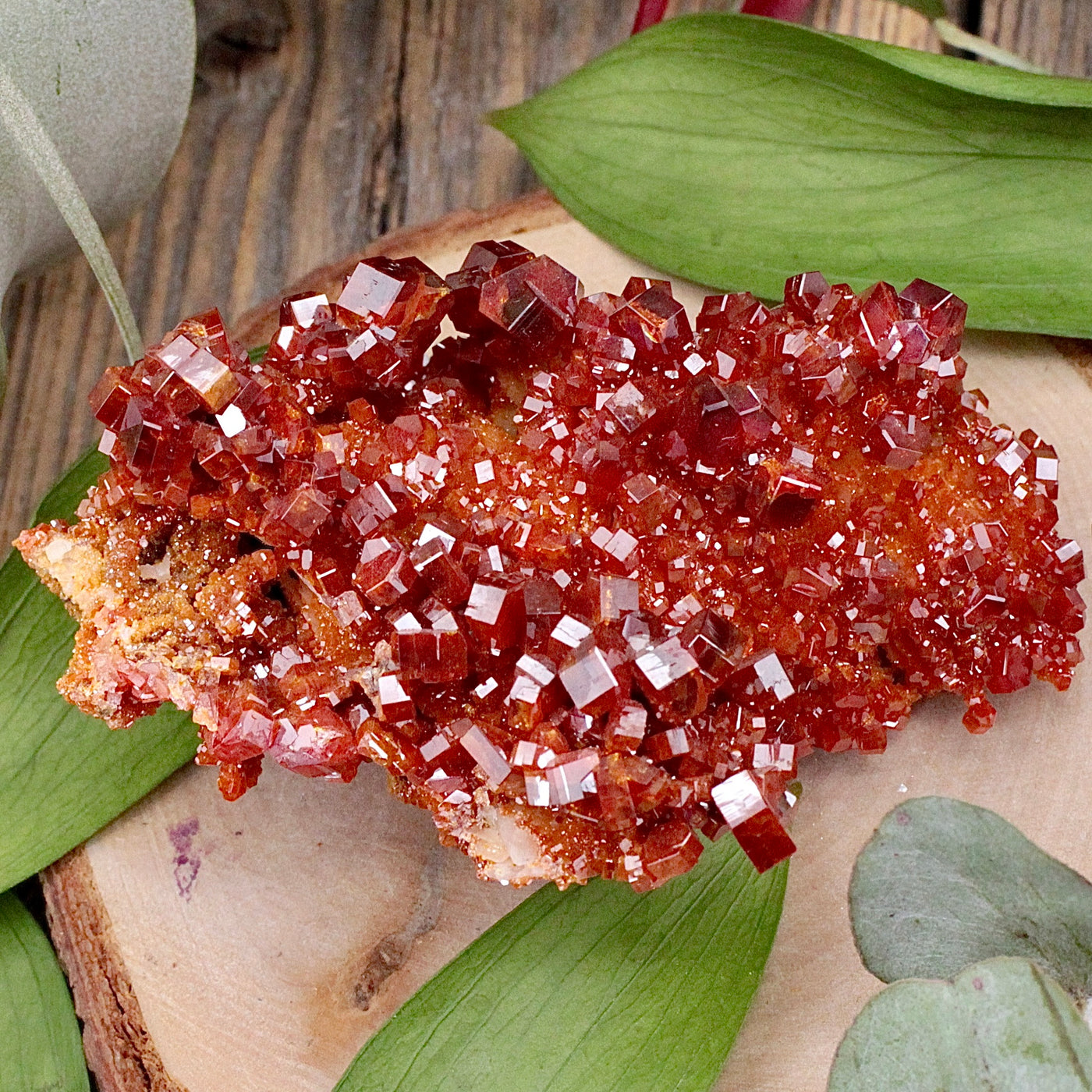 Vanadinite on Baryte Specimen