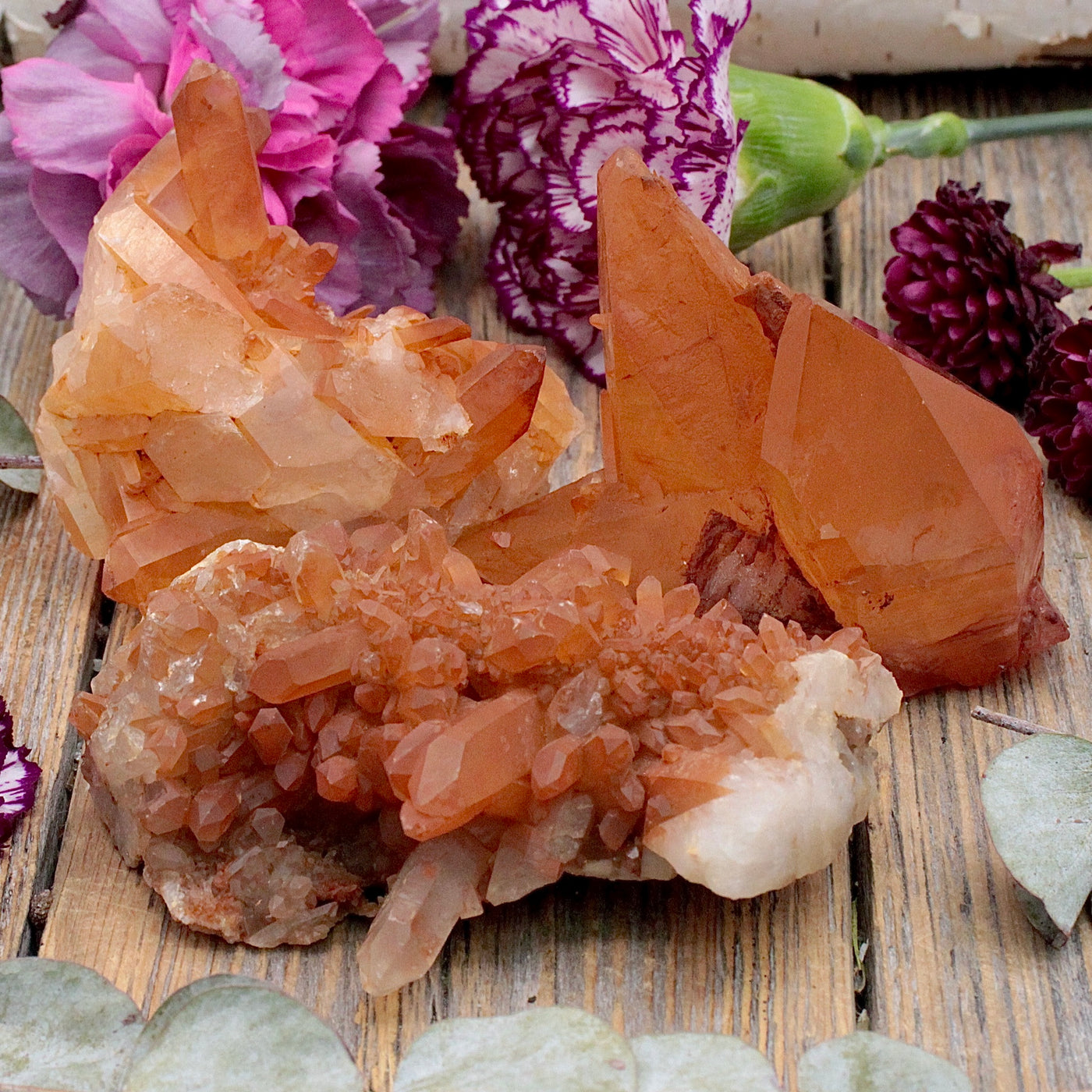 Tangerine Quartz Cluster