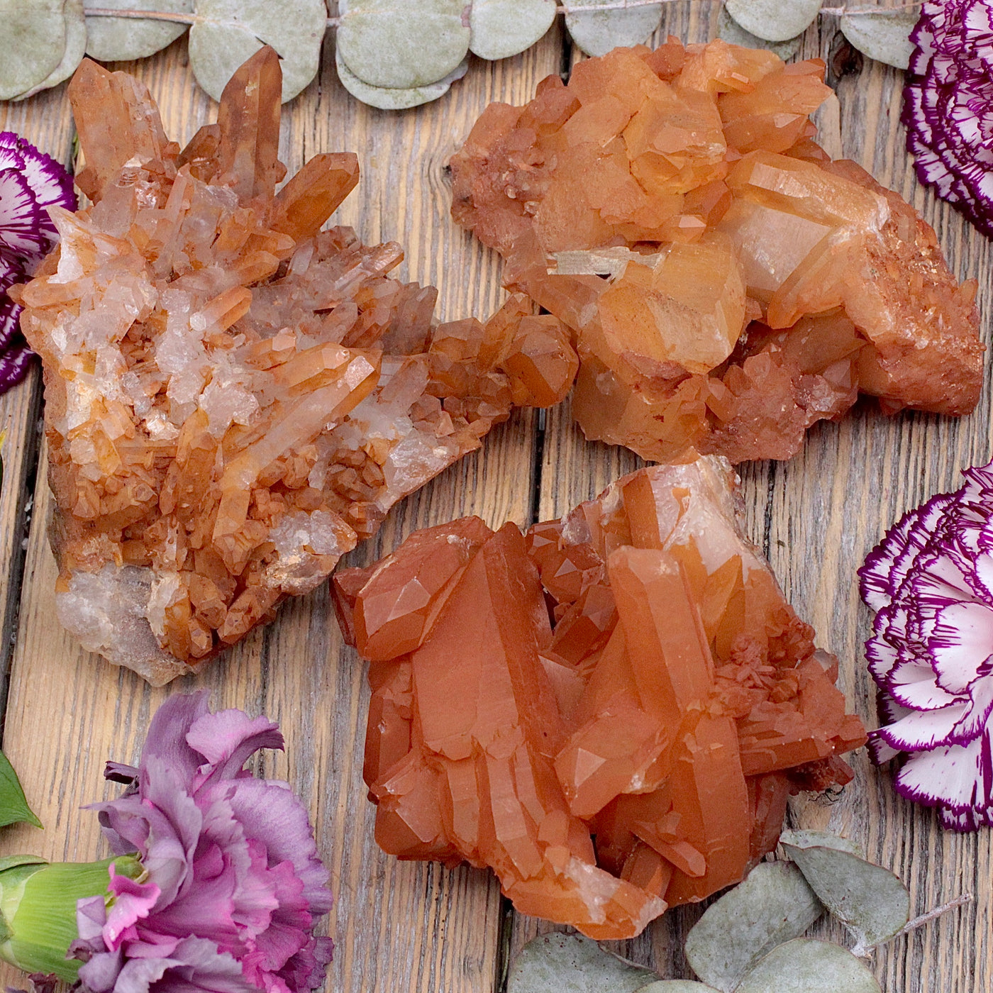 Tangerine Quartz Cluster