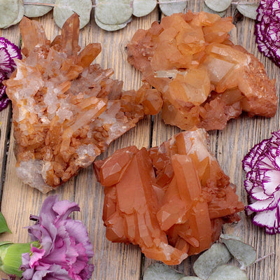 Tangerine Quartz Cluster