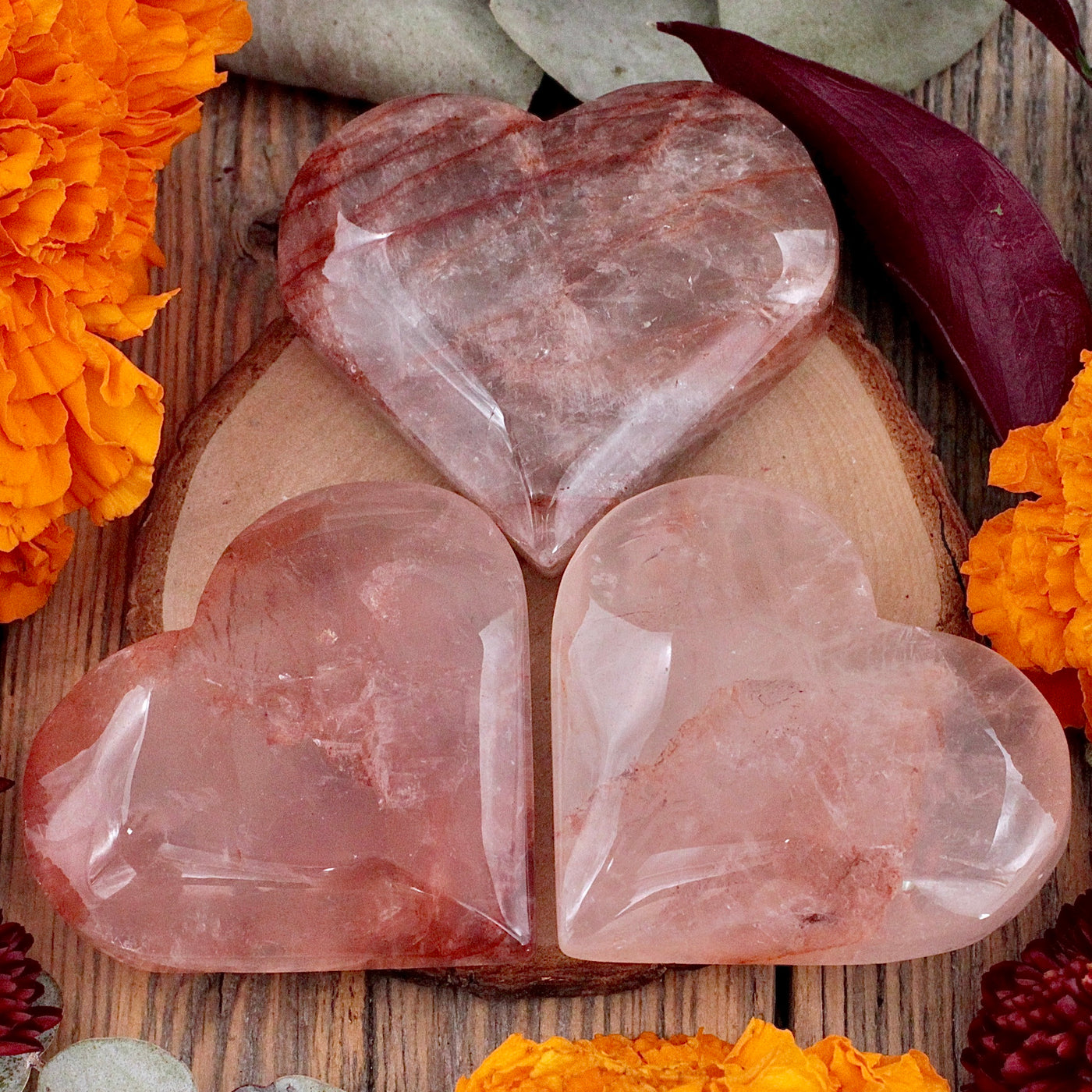 Hematoid Quartz Heart