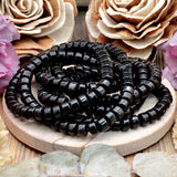 Obsidian Rondelle Bracelet - 7mm