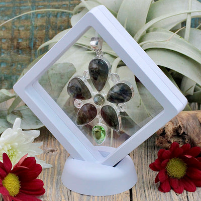 Multi-Stone Pendant in Frame