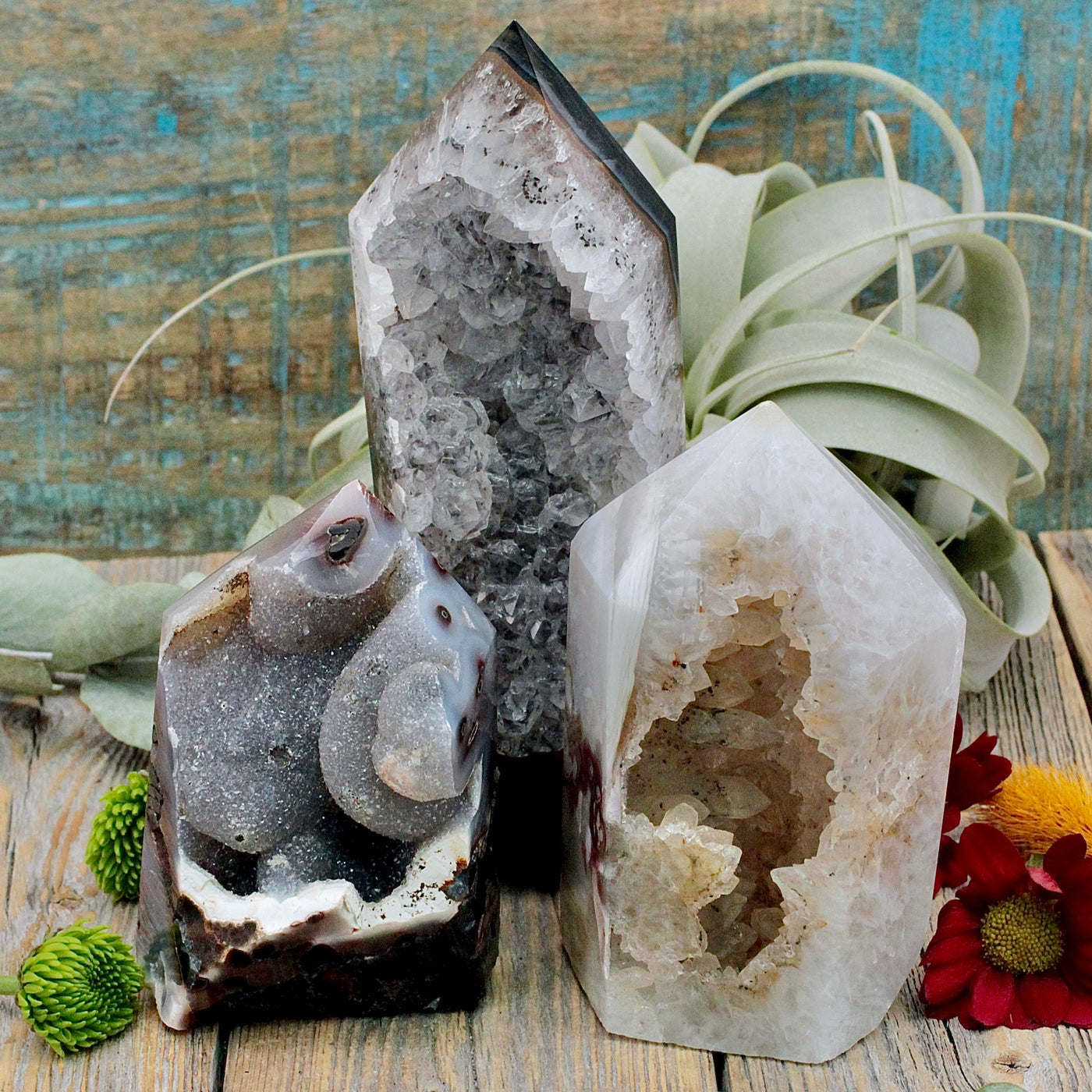 Agate Druzy Tower