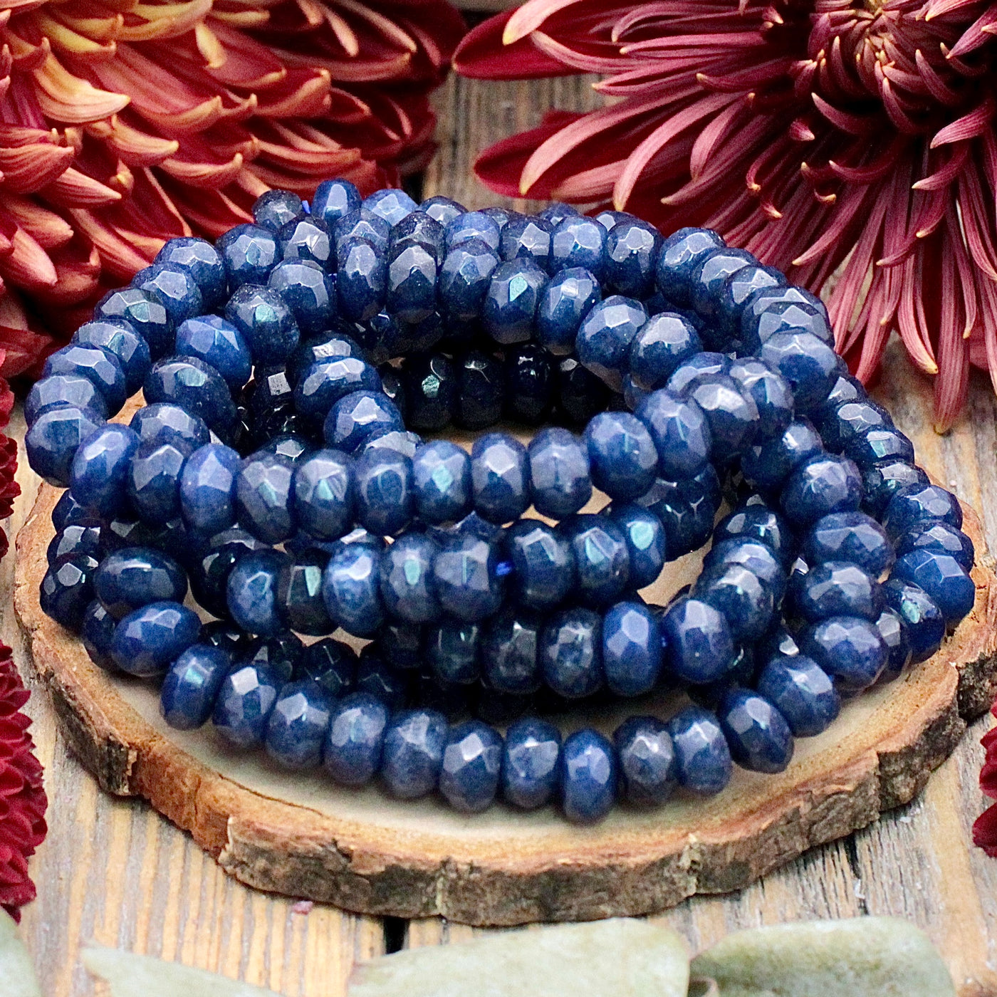 Sodalite Faceted Rondelle Bracelet - 8mm