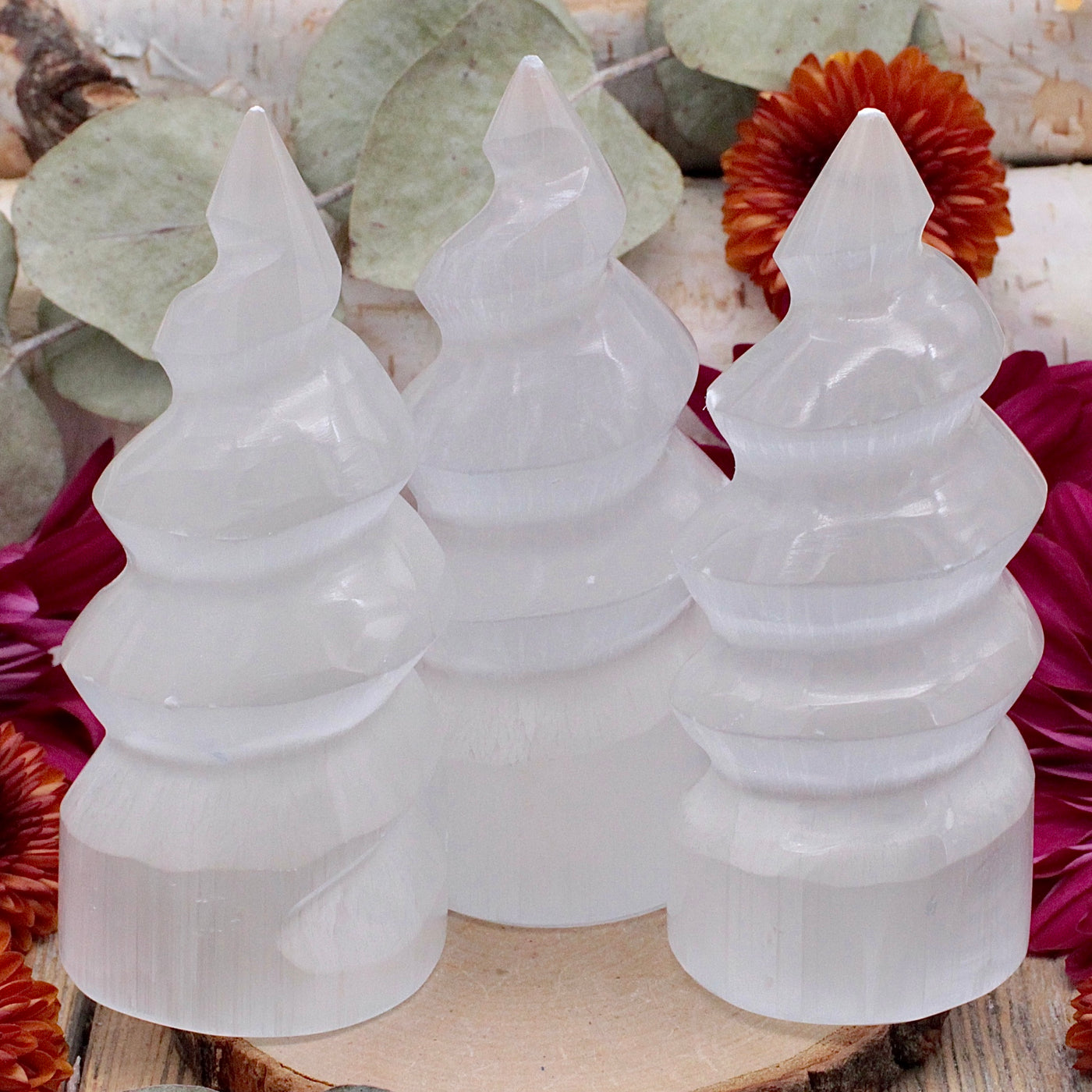 Selenite Spiral Horn