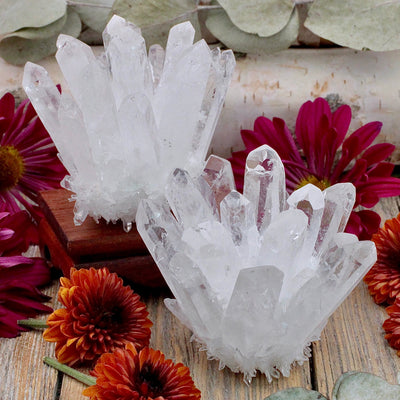 Clear Quartz Crown Cluster