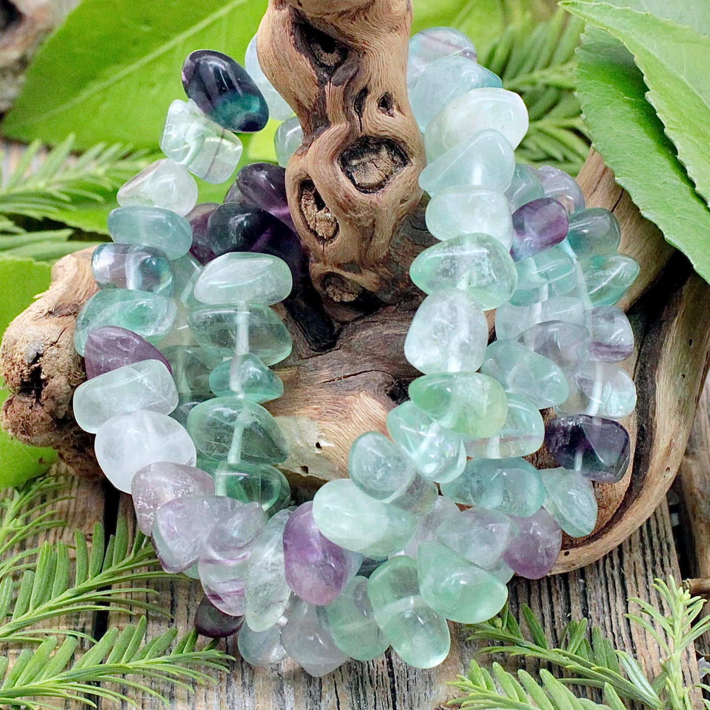 Fluorite Chunky Tumble Bracelet