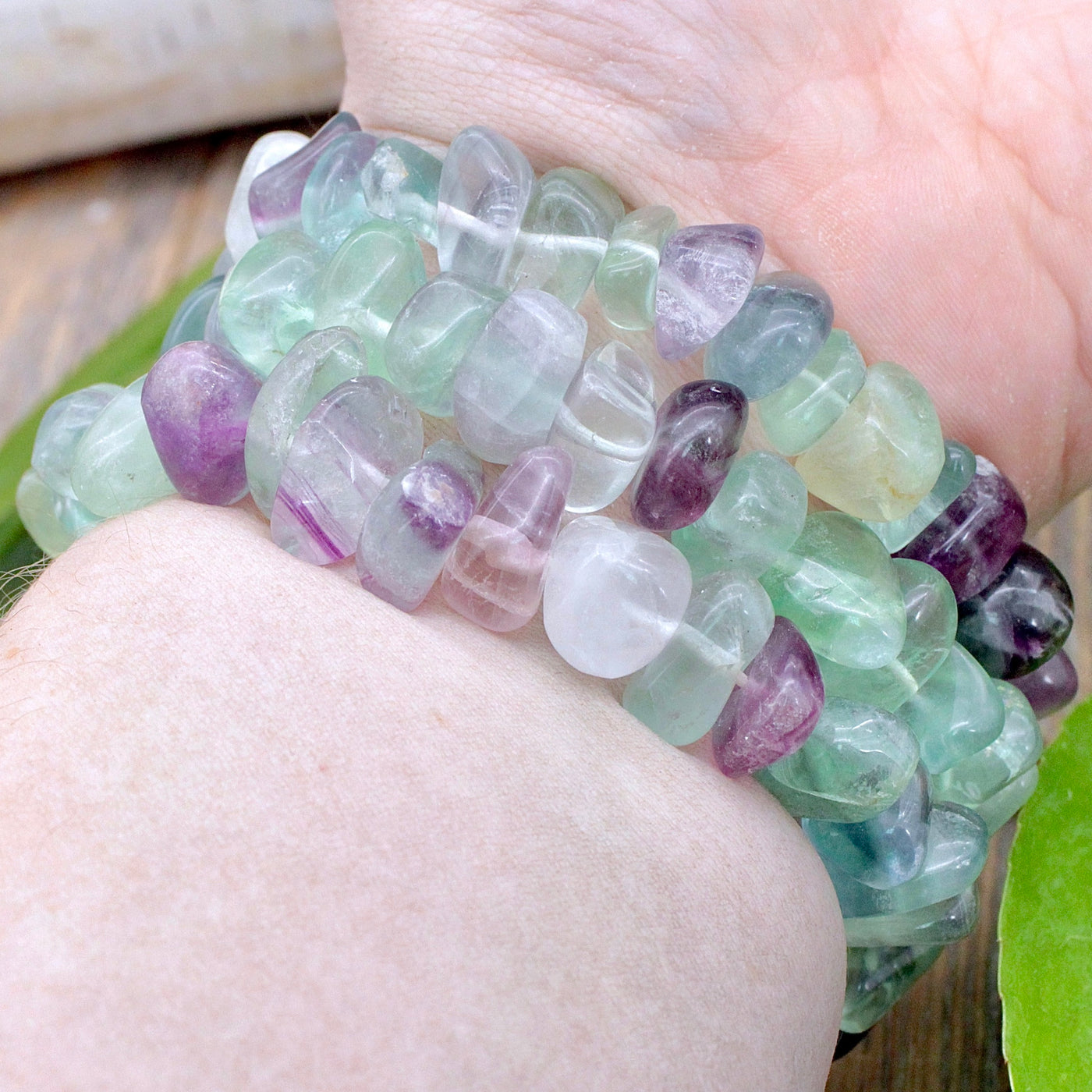 Fluorite Chunky Tumble Bracelet