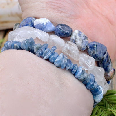 Wisdom, Freedom of Expression, Memory - Crystal Bracelet Intention Set