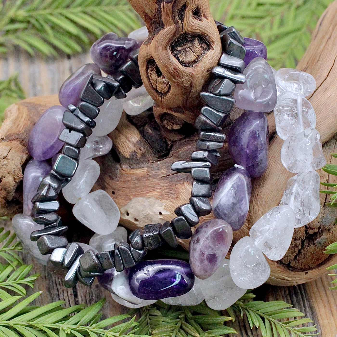 Grounded and Open - Crystal Bracelet Intention Set