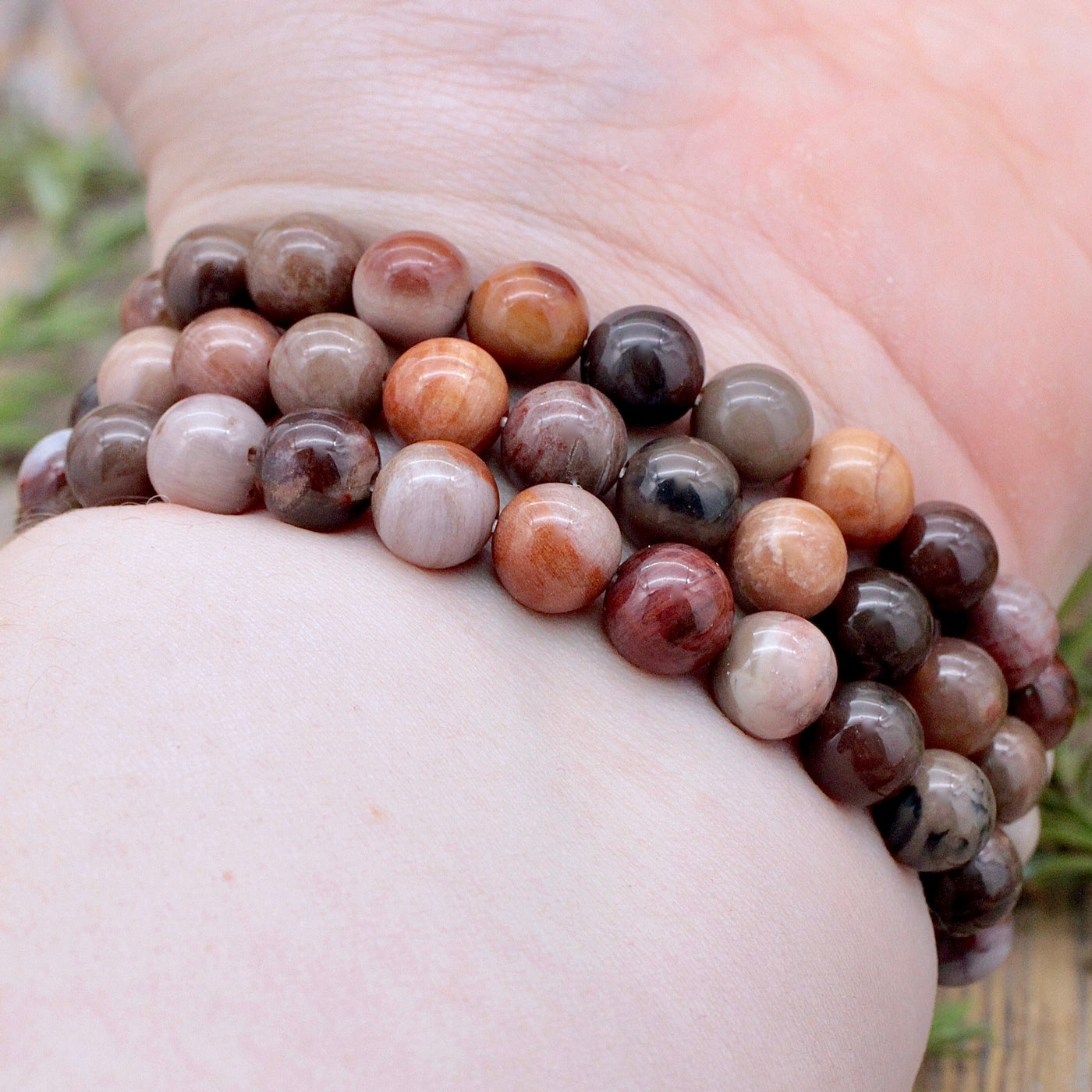 Petrified Wood Bracelet - 8mm