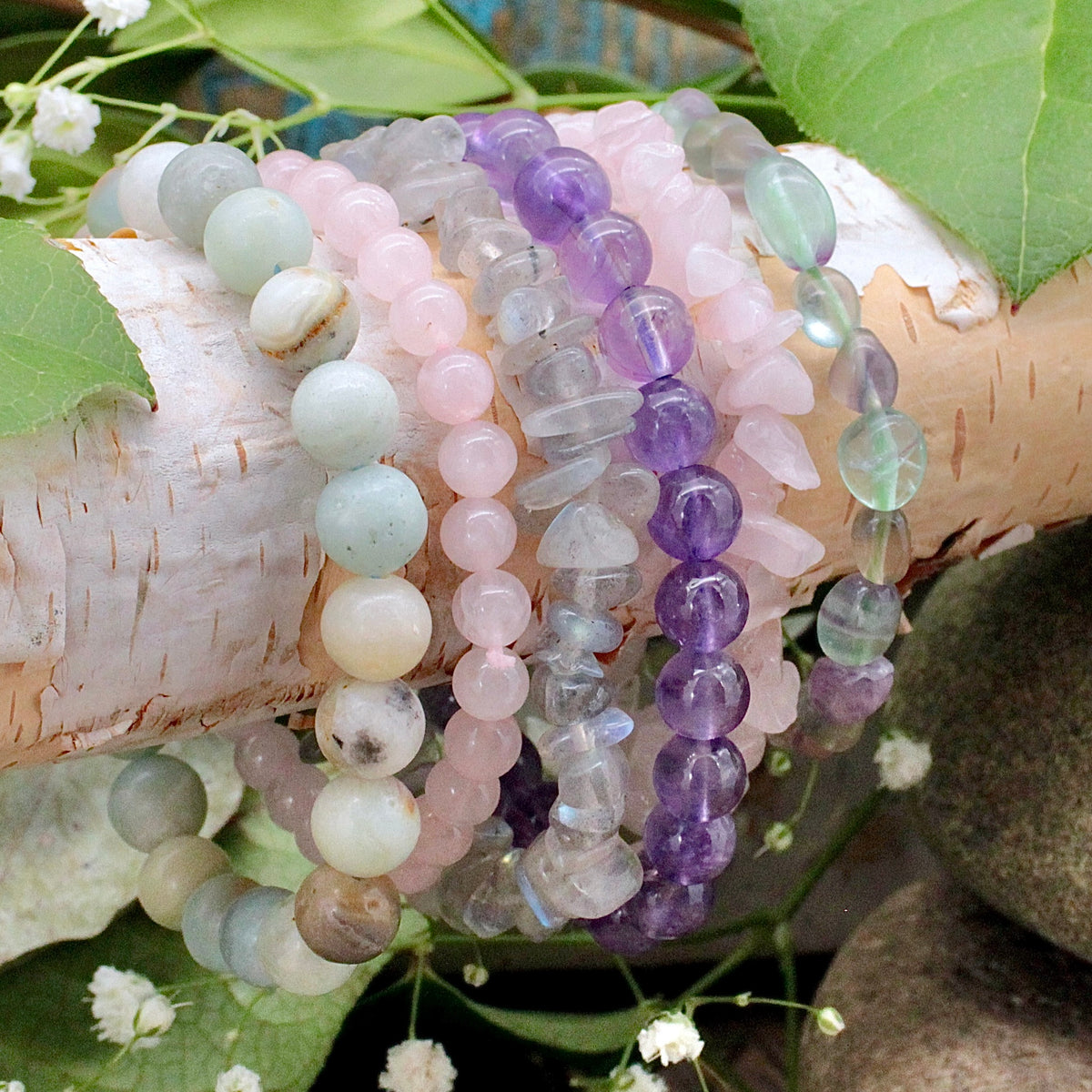 Blooming Goddess Bracelet Set - Harmony Stacks Collection