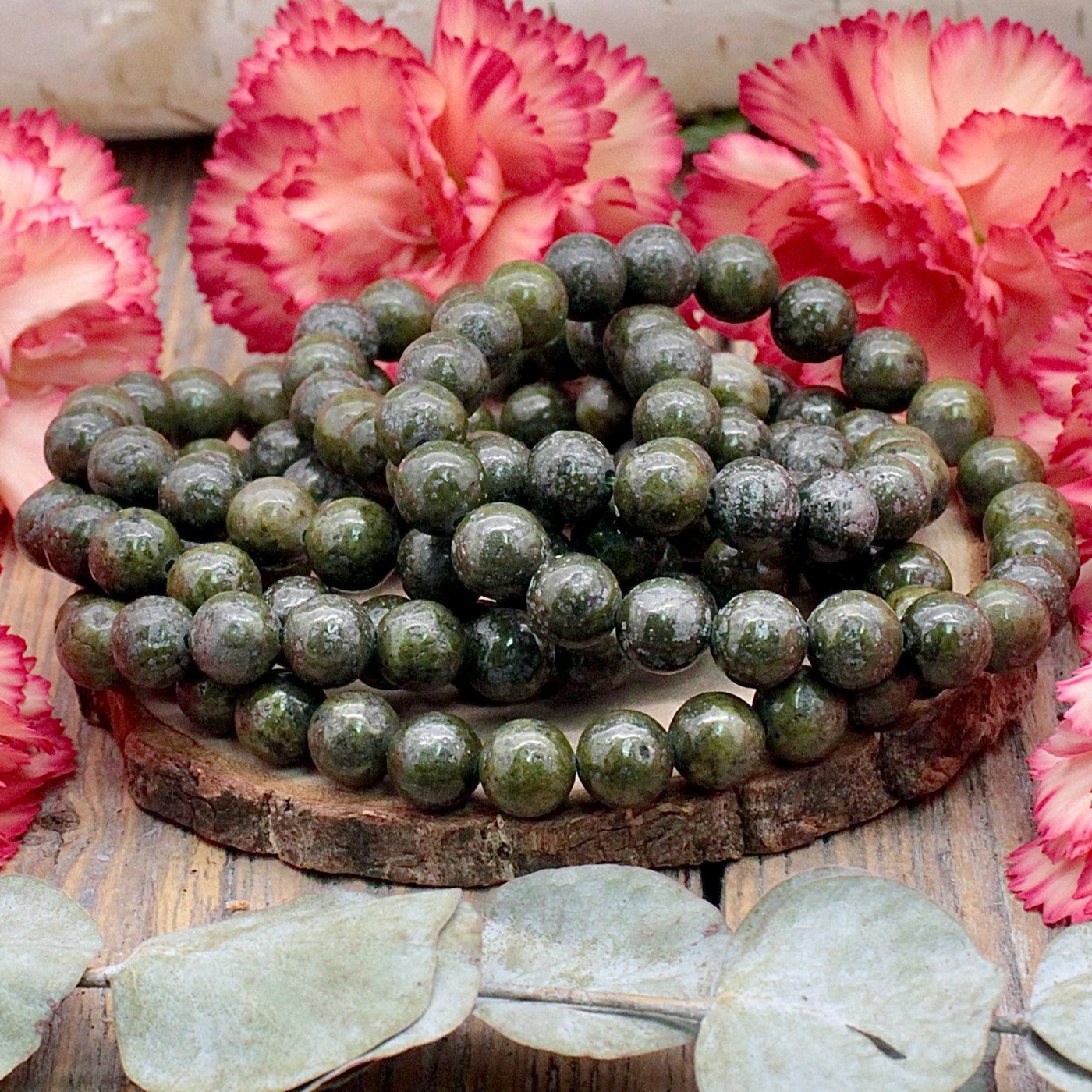 JB1918-Epidote-with-Pyrite-Bracelet-8mm