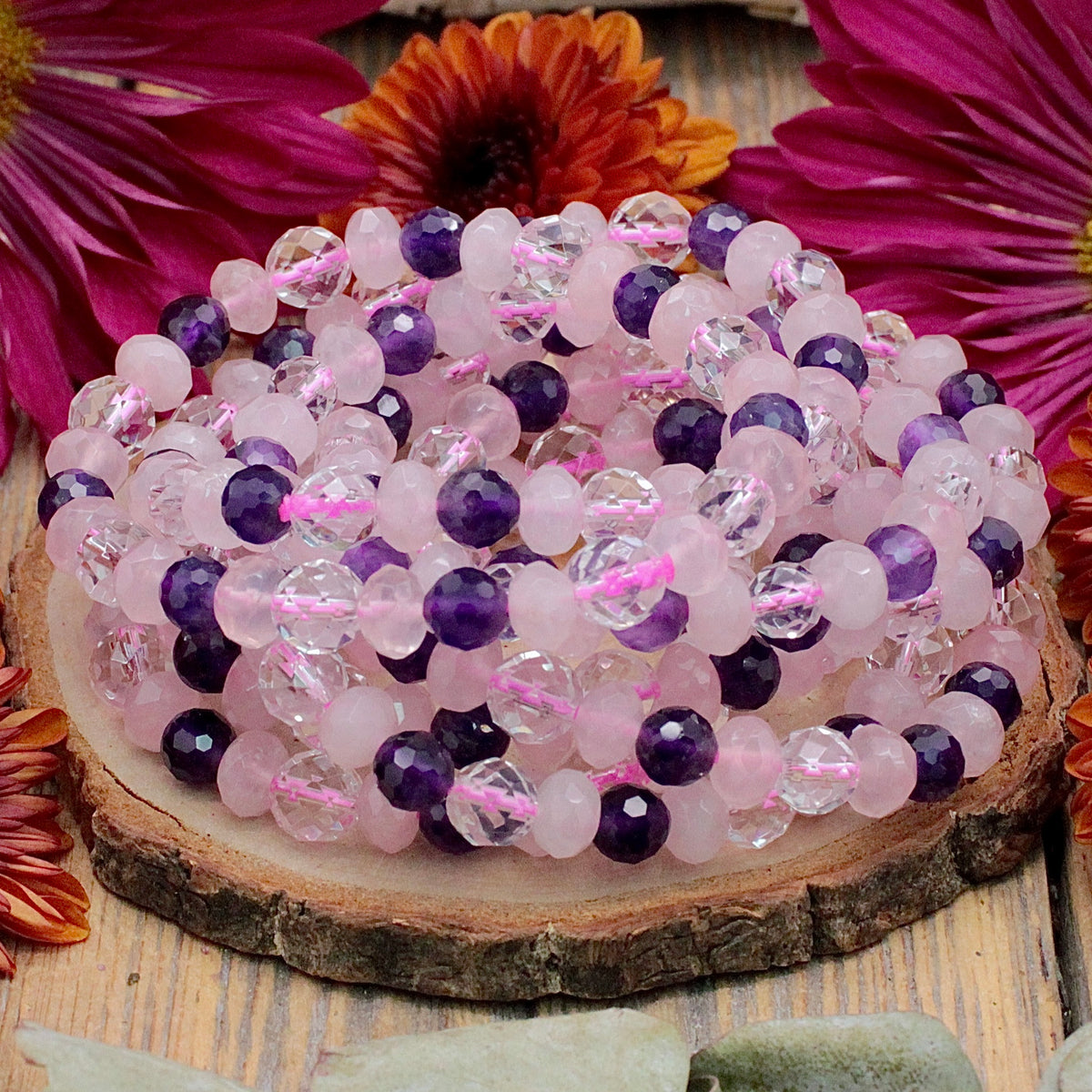 6mm Faceted Gemstone bracelet