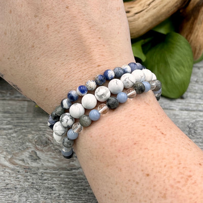 Ocean Breeze Bracelet Set on Wrist