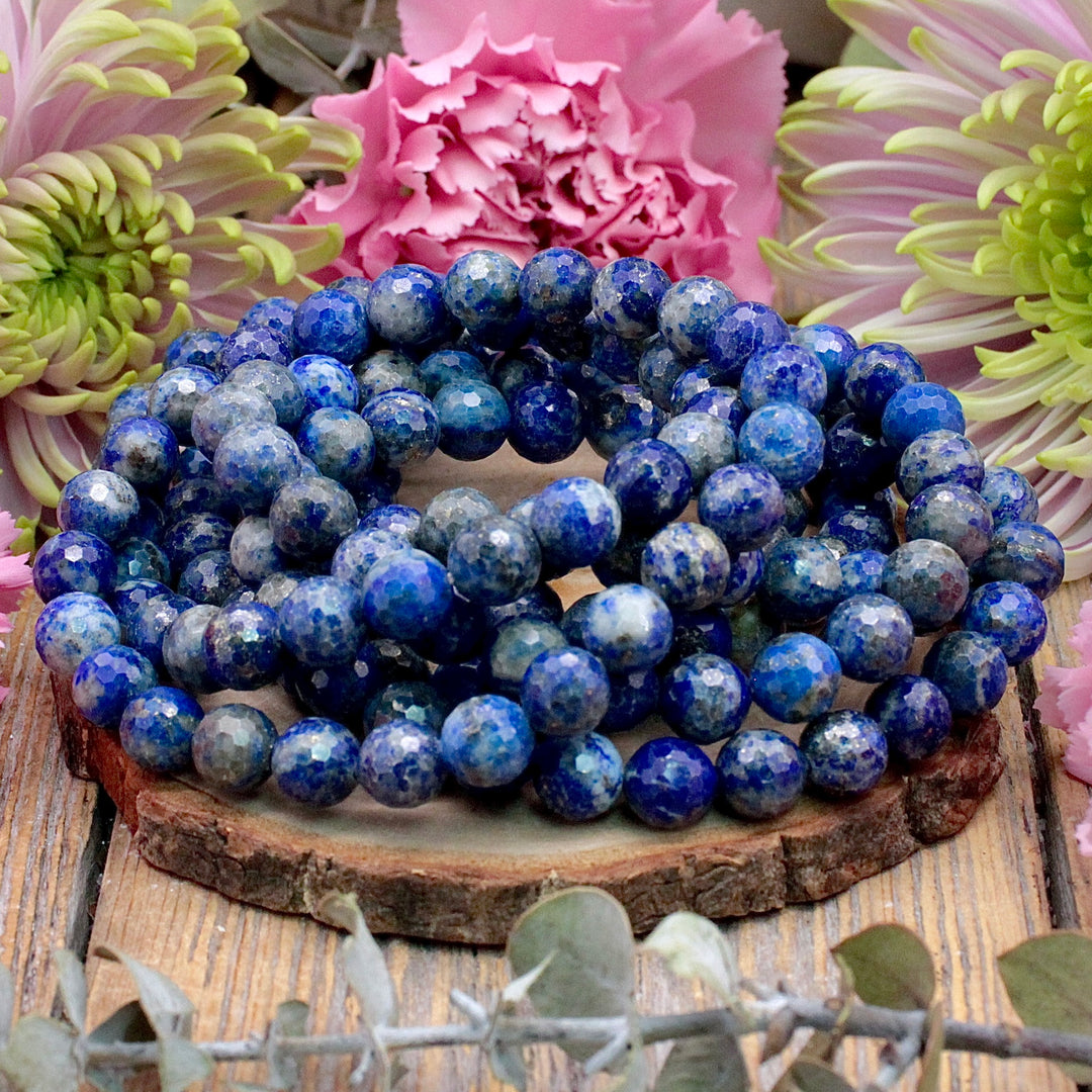 Lapis Lazuli Faceted Bracelet - 8mm – RockMama.com