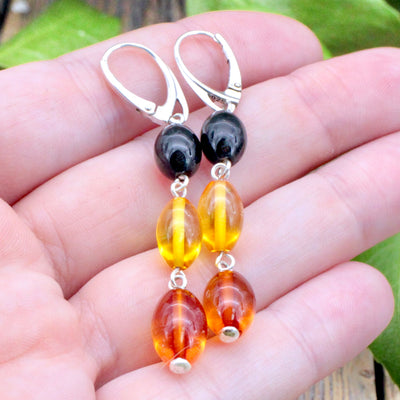Amber Tri-Color Earring