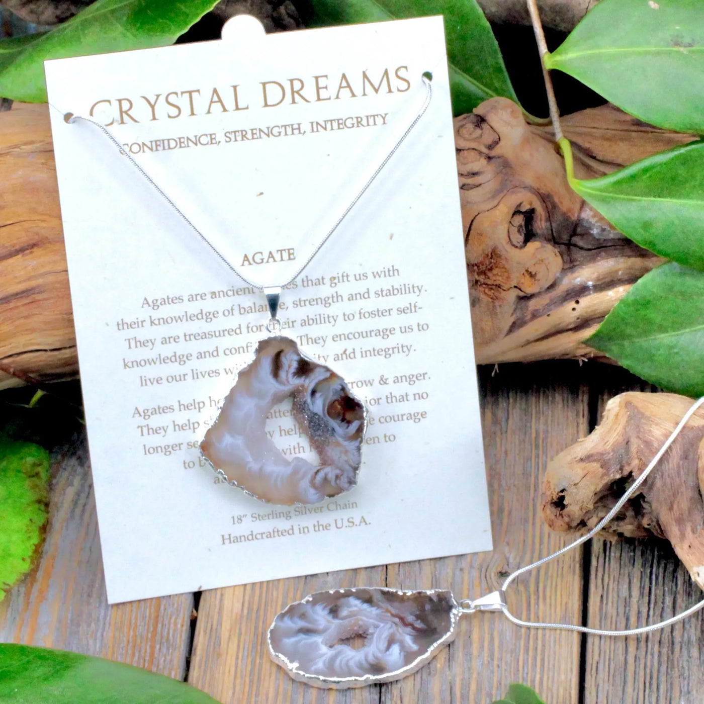 Druzy Agate Crystal Cave Pendant