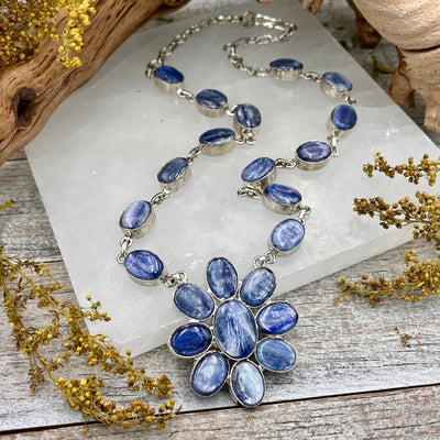 Kyanite Flower Necklace