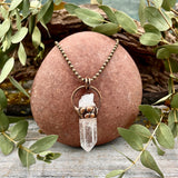 Quartz Point Necklace - Bronze