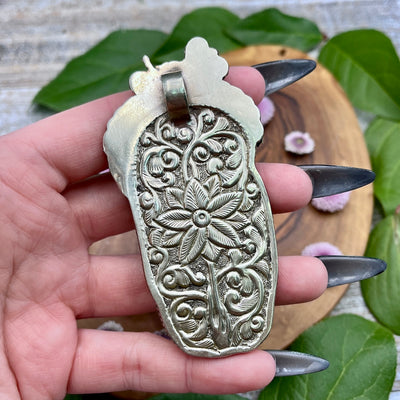 Eagle Horse Bone Pendant back