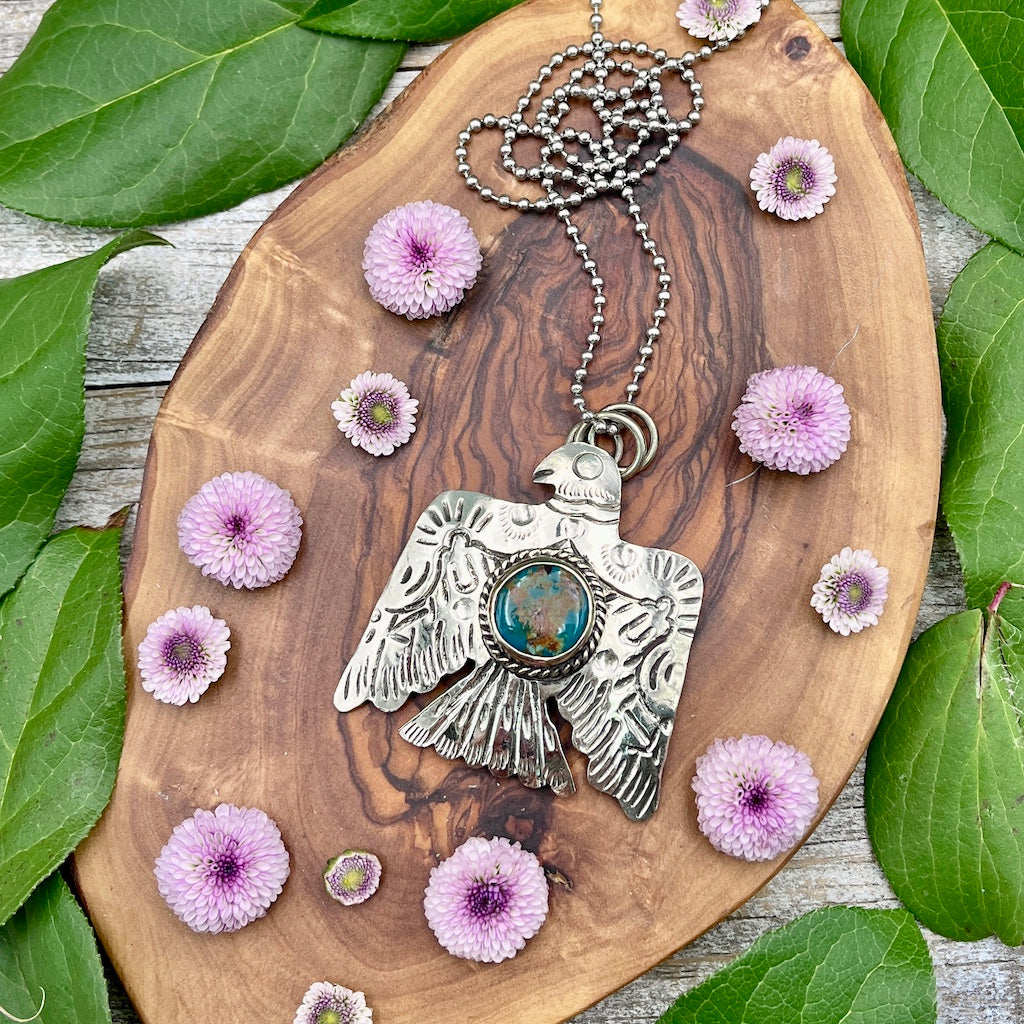 Tibetan Turquoise Eagle Pendant