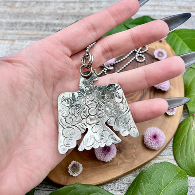 Tibetan Turquoise Eagle Pendant back