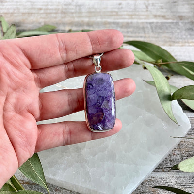 Charoite Pendant - Sterling Silver