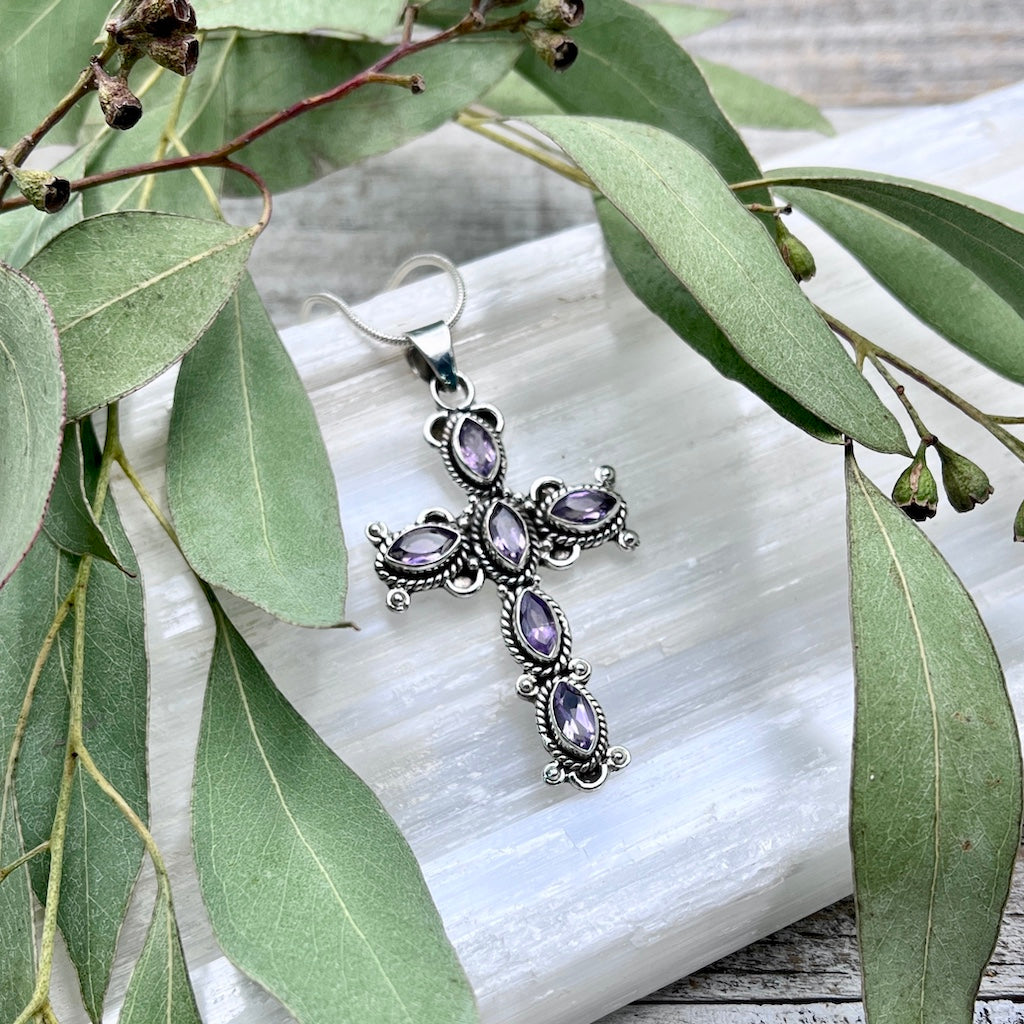 Amethyst Fancy Cross Pendant