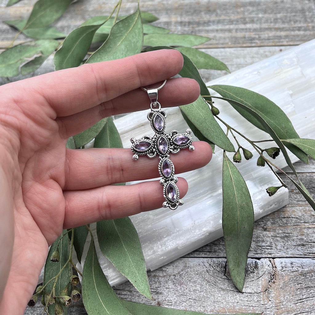 Amethyst Fancy Cross Pendant