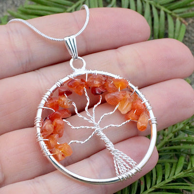 Carnelian Tree of Life Pendant