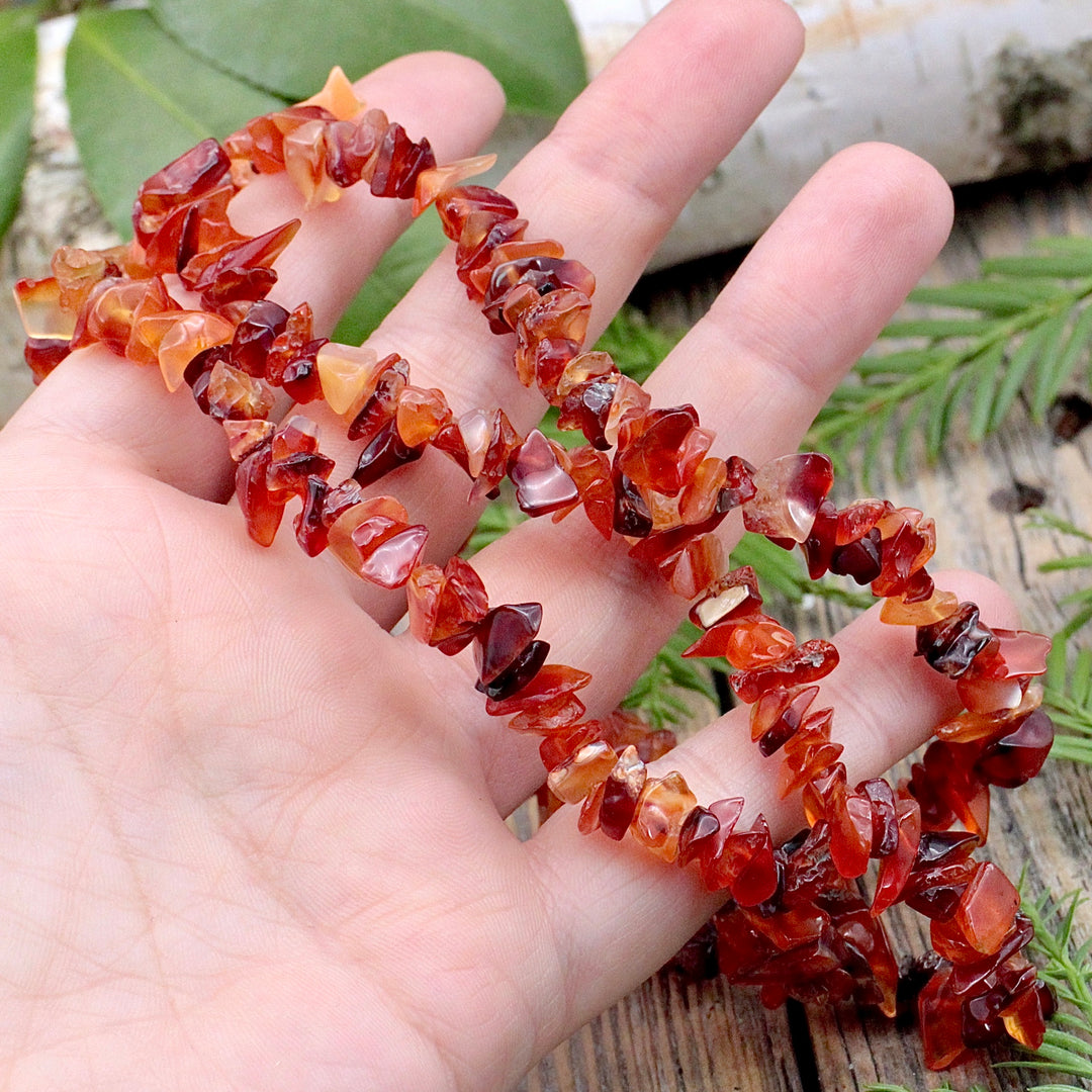 Carnelian Chip Necklace –