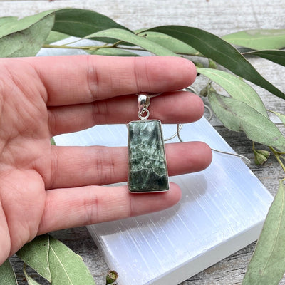 Seraphinite Pendant - Sterling Silver