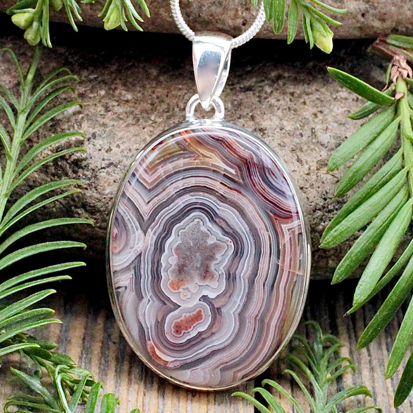 Laguna Lace Agate Pendant