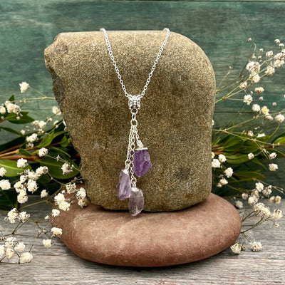 Amethyst Dangle Necklace 