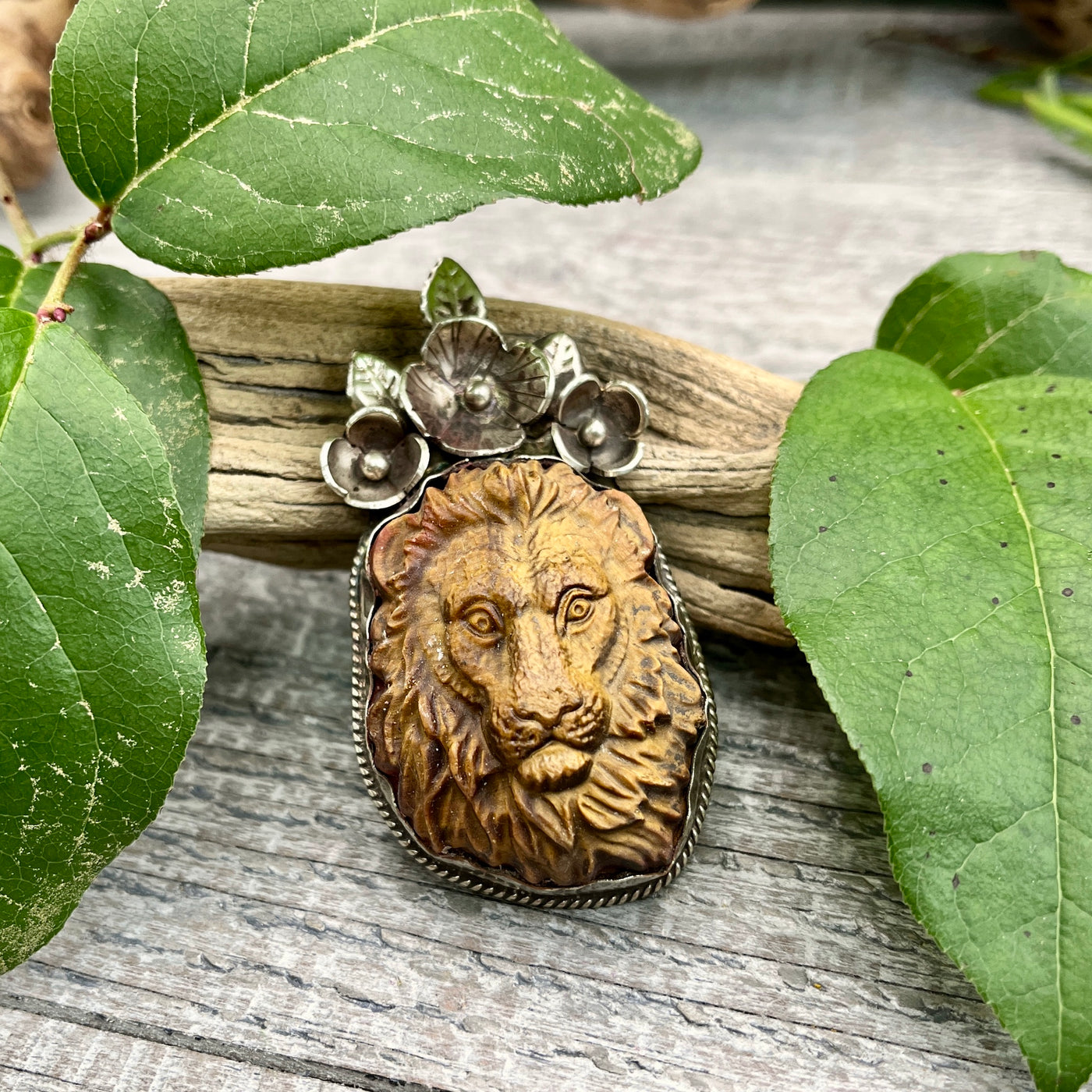 Tiger Eye Lion Pendant