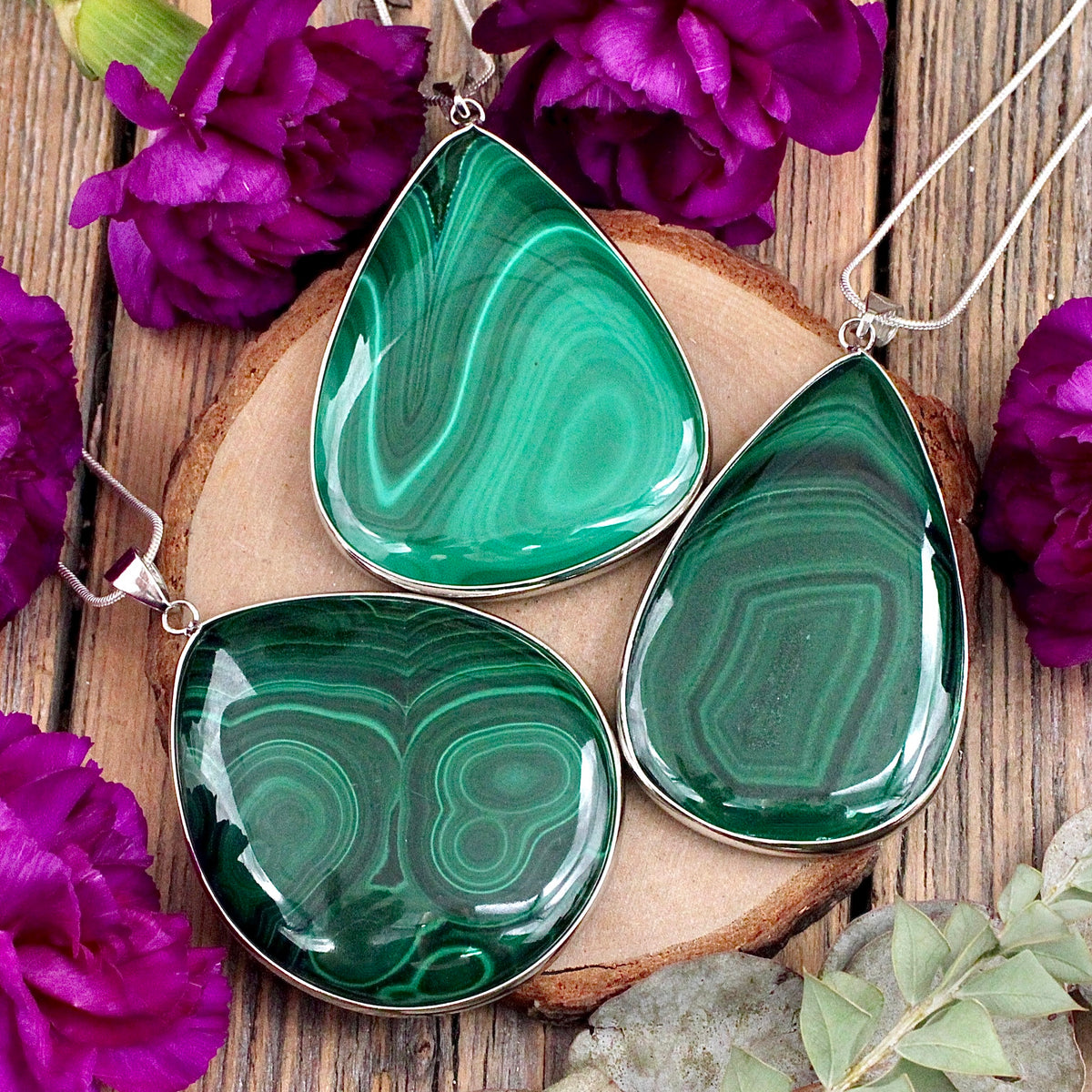 Malachite Teardrop Pendant
