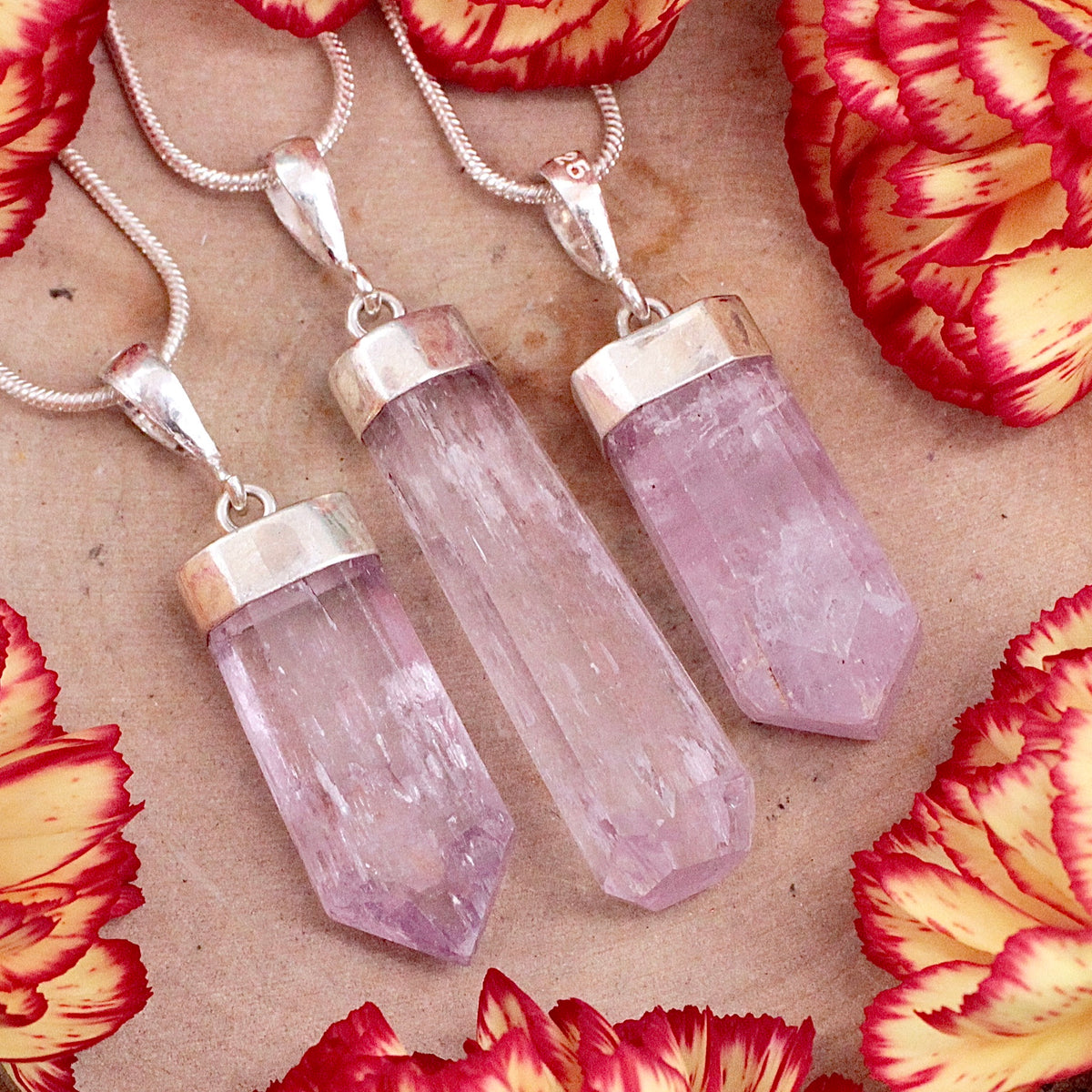 Kunzite Point Pendant A
