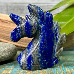 Lapis Lazuli unicorn sculpture