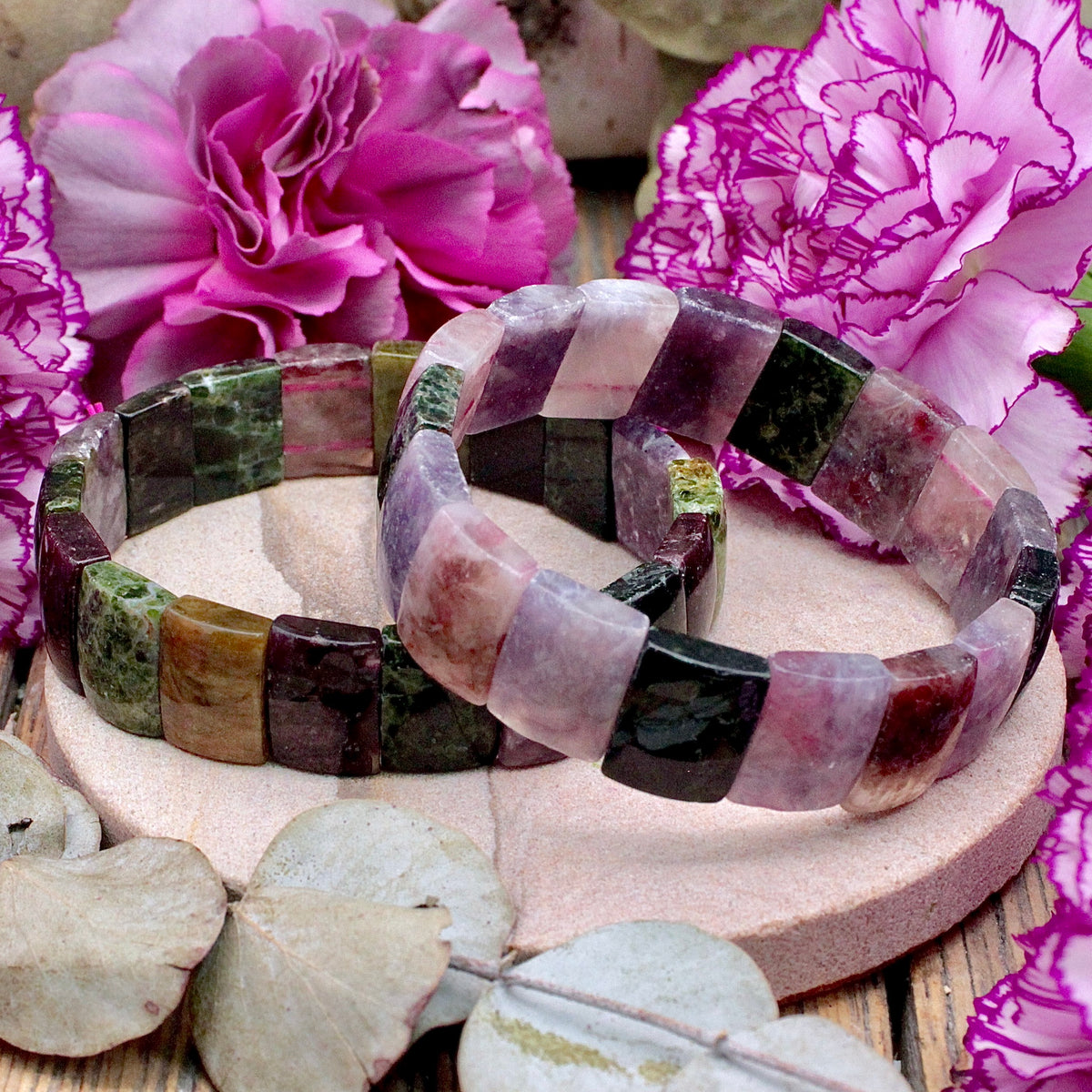 Mixed Tourmaline Cuff Bracelet