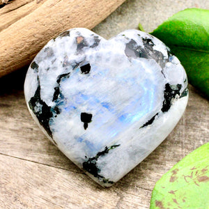 Rainbow Moonstone heart