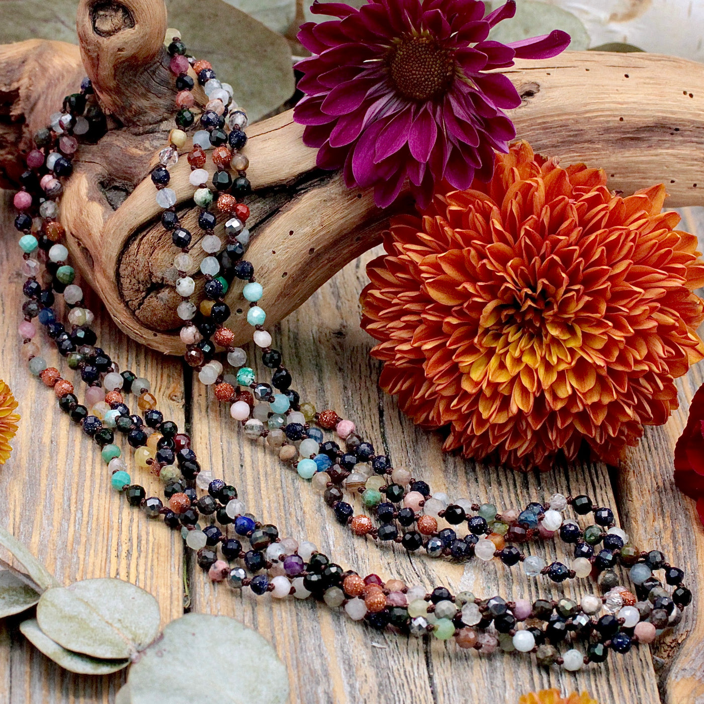 Multi-Stone Faceted Necklace - 4mm
