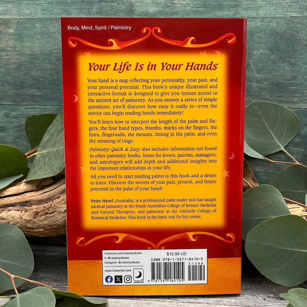 Palmistry Quick and Easy back of book