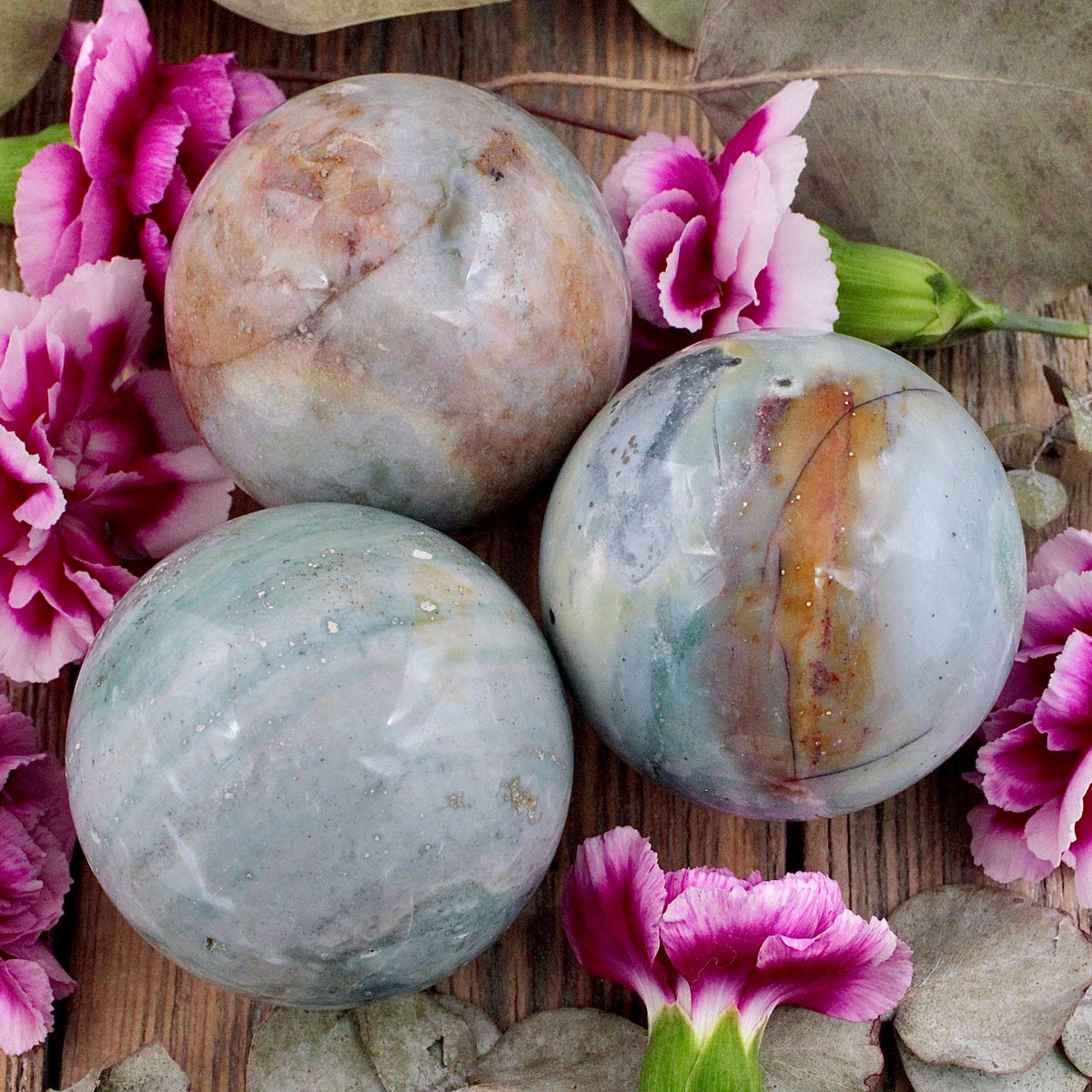 Pastel Ocean Jasper Sphere
